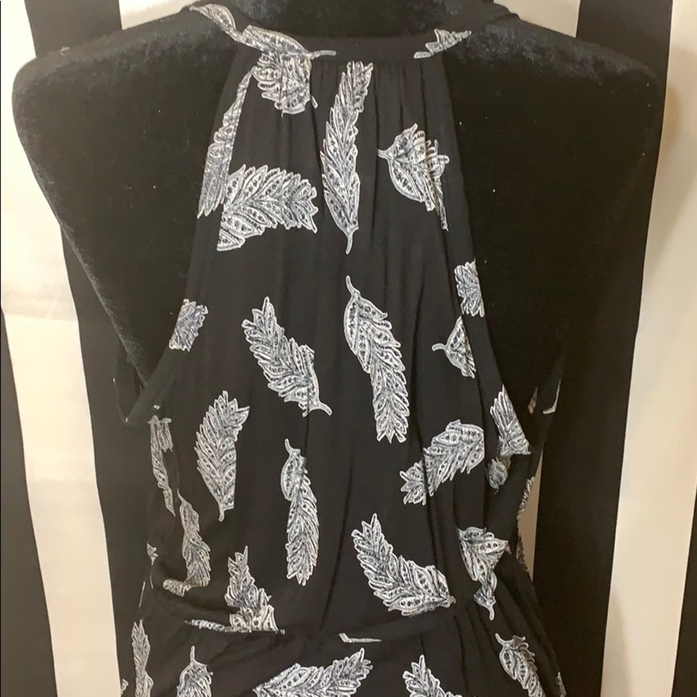 💥2 for $15💥H&M Black sundress w/ feather pattern - Picture 5 of 7